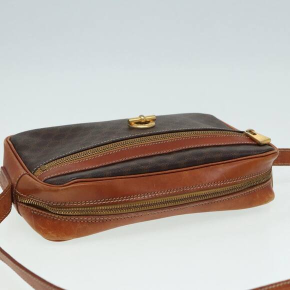 CELINE Macadam Canvas Shoulder Bag Pvc Leather Brown - Picture 6 of 13